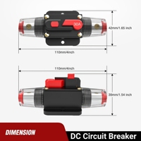 20-150 Amp Inline DC devre kesici 12-48V 3-15 AWG Araba Ses Amplifikatörü için Sıfırlanabilir Sigorta Tutucu RV Tekne Kamyon Güneş İnvertörü