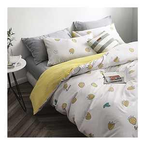 Simple moderno patrón de dibujos animados de ropa de cama de tamaño <span class=keywords><strong>reina</strong></span> 4 piezas conjunto ropa para el hogar - Product Image 1