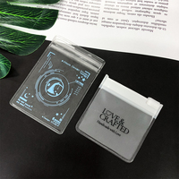 Vente en gros Sac à bijoux en PVC avec fermeture éclair en plastique transparent Logo imprimé personnalisé pour boucles d'oreilles montres et colliers