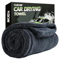 Serviette de séchage en microfibre à boucles torsadées 1200 GSM pour le detailing automobile, super absorbante, tissu sans rayures