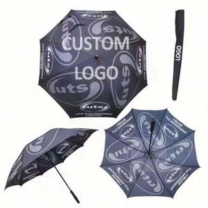 Parapluie de golf promotionnel automatique coupe-vent de haute qualité, grand format, design droit, fonction de suspension, portable, en pongee 190T - Product Image 2