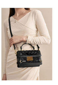 Bolso de lujo de mujer, bolso de mano de cuero en relieve para mujer, bandolera portátil informal, bolso de hombro vintage popular para mujer - Product Image 2