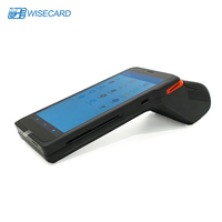 Terminal de point de vente Android Wisecard T80 noir, système tout-en-un portable, gestion des factures EPOS, caisse enregistreuse thermique
