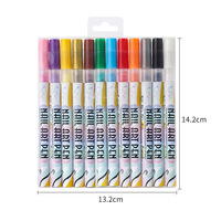 Marqueur professionnel pour la décoration des ongles en plastique, facile à utiliser, sans lampe UV, 24 couleurs, effaçable rapidement, pour salon, usage domestique, beauté, maquillage, manucure