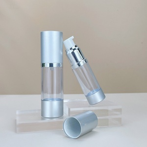 15ml 30ml 50ml 80ml 100ml Matte Silver Aluminum <b>Pump</b> Cosmetic Airless <b>Bottle</b> for Cosmetics - Product Image 2