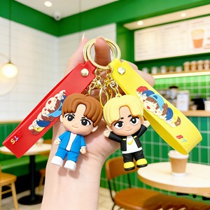 Offre Spéciale – Porte-clés <span class=keywords><strong>BTS</strong></span> 3D Créatif et Tendance, Figurine en Caoutchouc Souple, Pendentif pour Sac d'Écolier, Idéal pour Cadeau en Gros - Product Image 3