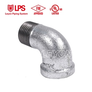 Système de protection incendie Leyon FM UL, Tuyaux de lutte contre l'incendie, Système de sprinklers, Raccord de tuyau en fonte malléable galvanisé, Coude de rue - Product Image 4