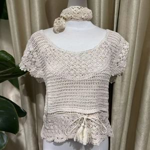 Nouveau Style ethnique dentelle accessoires bande bricolage à la main vêtements accessoires <span class=keywords><strong>carré</strong></span> coton fil main crochet broderie - Product Image 5