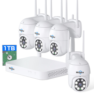 Hiseeu - Sistema de Seguridad Inteligente para el Hogar con Detección Facial de 3MP, WiFi, Visión Nocturna, Cámara Domo PTZ Inalámbrica, Kit 8WK-4HD303 - Product Image 1