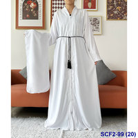 Abaya de Dubai Élegante en Coton Doux Zaynab pour Femme, Robe Musulmane en Coton