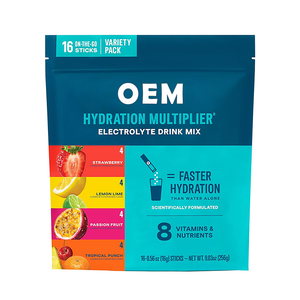 Mix di Bevande Elettrolitiche Multi-Gusto 16 bastoncini portatili con 8 vitamine essenziali. Gusti di Frutta per Palestra <span class=keywords><strong>e</strong></span> Viaggi. - Product Image 1