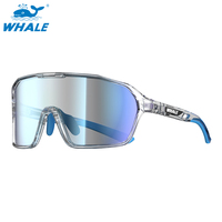 Lunettes de cyclisme sportives transparentes grises TR90 personnalisées en gros avec branches interchangeables et antidérapantes