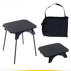 Table pliante en plastique pour le camping en plein air, table de pique-nique portable, table réglable en hauteur, petite table pour les voyages en voiture - Product Image 4