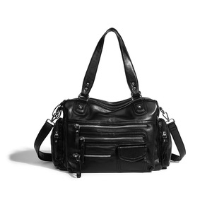 Nuevo Bolso de Hombro Individual para Mujer, Estilo Retro de Motocicleta, Negro, con Cremallera, Casual, de Lujo, Estilo Preppy, Suave, de PU Impermeable, Tanjing - Product Image 5