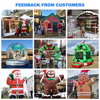Sayok Oxford Tissu 3m 6m 10m Décorations de Noël gonflables Grinch extérieures avec lumière LED et souffleur d'air
