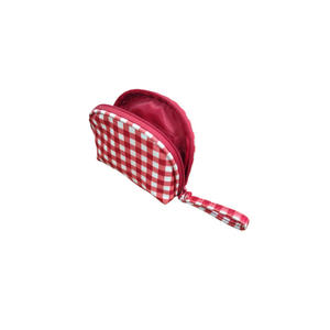 Bolsa de Maquillaje Impermeable de Tela a Cuadros, Organizador de Cosméticos, Estuche de Viaje para Artículos de Tocador con Divisores Extraíbles - Product Image 3