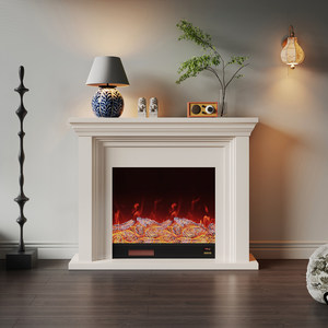 <span class=keywords><strong>Chimenea</strong></span> Eléctrica Virtual de Lujo con Tecnología de <span class=keywords><strong>Llama</strong></span> <span class=keywords><strong>Real</strong></span> Integrada, Calentador de 1500W, WIFI, APP, LCD, <span class=keywords><strong>Chimenea</strong></span> Eléctrica Virtual de 36 Pulgadas - Product Image 1