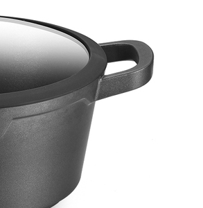 Juego de ollas para sopa, sartenes antiadherentes recubiertas de cerámica de aluminio para cocina casera con cubiertas de vidrio templado - Product Image 5