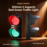 Feu de signalisation solaire industriel rouge-vert de 8 pouces / Feu de signalisation automatique rouge-vert 12VDC pour porte d'entrepôt