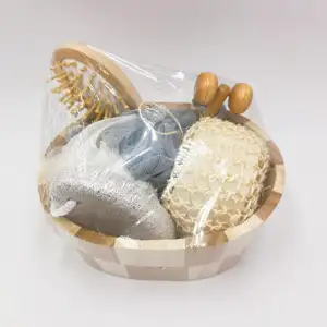 Paket Kustom Alat Mandi Pijat Rambut, Set Hadiah Batu Apung Kaki Spons untuk Eksfoliasi