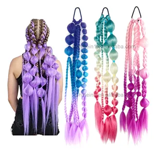 Shinein Women 24in Synthetic Braiding Hair High Temperature Twist Ombre Jumbo Braid Ponytail Extensions