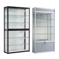 Armoire d'exposition rotative à verre haut de gamme avec taille personnalisée, bijoux, éclairage, 1 pièce