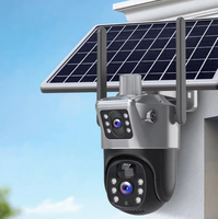 Caméra de sécurité solaire WiFi LTE COSFLOW V380 Pro 3MP, étanche IP66, extérieure, avec suivi de mouvement humain, vision nocturne, audio bidirectionnel