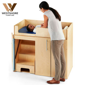 <span class=keywords><strong>Table</strong></span> à <span class=keywords><strong>langer</strong></span> Montessori pour bébé avec étagères <span class=keywords><strong>de</strong></span> rangement et armoire pour garderie, crèche, école maternelle, mobilier pour le soin des couches <span class=keywords><strong>de</strong></span> bébé - Product Image 2