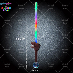 Les fabricants dirigent la belle épée lumineuse de dinosaure de LED avec le <span class=keywords><strong>sabre</strong></span> lumineux de vente lumineux de parc d'attractions de jouet d'enfants de bruit LED - Product Image 3