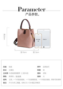 Bolso de Mano de Diseño de Lujo para Mujer, Bolso Bandolera de Cuero Genuino, Bolso Tipo Cubo de Gran Capacidad, Bolsos de Hombro para Mujer - Product Image 3