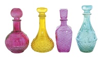 Set de bouteilles d'eau en verre avec couvercles en acier inoxydable, 6 - 18 oz, à ressort, 2020 ml, prix d'usine