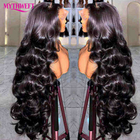 Wig Rambut Asli Vietnam 13x4 Virgin Raw Lace Front Wig Warna Natural Model Body Wave Grosir Wig Rambut Manusia untuk Wanita Kulit Hitam