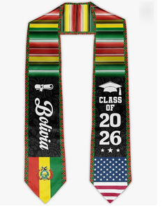 Étole de remise de diplôme de la <span class=keywords><strong>première</strong></span> génération de la Bolivie, classe de 2026, écharpe de remise de diplôme, étoles d'honneur pour les diplômés - Product Image 4