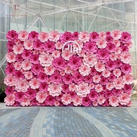 Mur de fleurs artificielles géantes en papier de haute qualité pour la décoration de mariages et de remises de diplômes, idéal comme toile de fond pour les fêtes