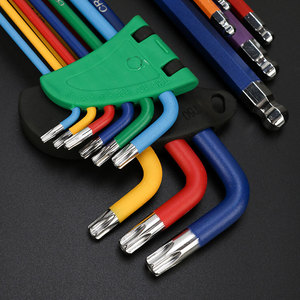 Jeu de clés hexagonales et Torx à embout sphérique, codées par couleur |   Clés <span class=keywords><strong>Allen</strong></span> en acier CR-V |    Kit d'outils à couple élevé pour usage domestique et industriel - Product Image 4