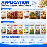 Machine d'emballage automatique VFFS pour le remplissage de 1 kg et 5 kg de céréales, macaronis, sel, pop-corn, graines de tournesol, sucre, céréales pour le petit-déjeuner et riz