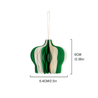 Ornements de Noël personnalisés en forme de couronne, pendentifs en papier 3D, décoration d'arbre de Noël, fête à domicile, vacances, Navidad, écologiques
