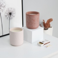 YBH pot à Bougies En céramique avec couvercle, gravure par sablage