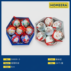 All'ingrosso 8cm di natale palla & albero ornamenti alla rinfusa 24 scatole Per cartone con carta e colla AB Per decorazioni natalizie - Product Image 1