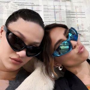 Gafas de Sol Deportivas con Protección UV400, Montura Media y Espejo, Estilo Ojo de Gato para Hombre y Mujer, Moda 2022 - Product Image 2