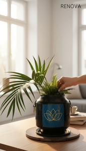 Pot de fleurs élégant fait à la main |   Porte-plantes décoratif pour la décoration intérieure et extérieure de la maison et du jardin - Product Image 4