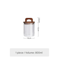 Frascos de Vidrio de Borosilicato de Alta Calidad para Cosméticos, Frascos Redondos Herméticos de Vidrio para Almacenar Granos de Café con Tapa de Bambú, para Exhibición de Té y Uso en la Cocina