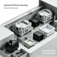 Composants en plastique moulés par injection OEM ODM, boîtier industriel, corps de valve, poignée, coque de télécommande pour équipement électronique