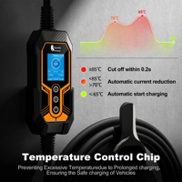 Chargeur EV portable feyree Type1 Plug j1772 32A 7KW 1P avec support mural, contrôle par application, boîte de charge portable EVSE pour véhicule électrique