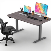 Table de bureau électrique moderne en gros, réglable en hauteur, pour position assise et debout, avec cadre de bureau électrique à double moteur