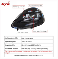 SYA 2023 Panamera 971 Phares LED de style Matrix PDLS pour Porsche Panamera 971 2017 2018 2019 2020 2021 2022 2023 Feux avant