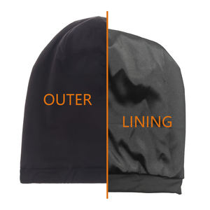 <span class=keywords><strong>Bonnet</strong></span> de nuit ajustable en satin doublé de soie, style slouchy, pour homme, idéal pour le sommeil et l'usage quotidien - Product Image 5