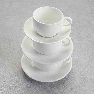 WEIYE Заводская цена мини чашка кофе с блюдцем на заказ белая фарфоровая белая кружка для чая - Product Image 1
