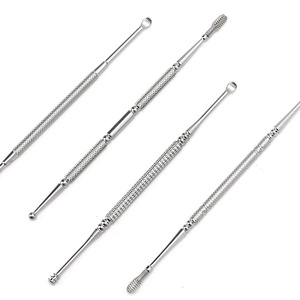Venta directa de fábrica de limpiadores de oídos de acero inoxidable de doble punta, herramientas profesionales para la eliminación de cera de oídos y limpiadores de oídos para adultos. - Product Image 4