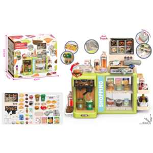 Ensemble de jeu de supermarché pour enfants de 50 cm, supermarché de luxe avec machine à café et <span class=keywords><strong>caisse</strong></span> <span class=keywords><strong>enregistreuse</strong></span> pour filles - Product Image 4